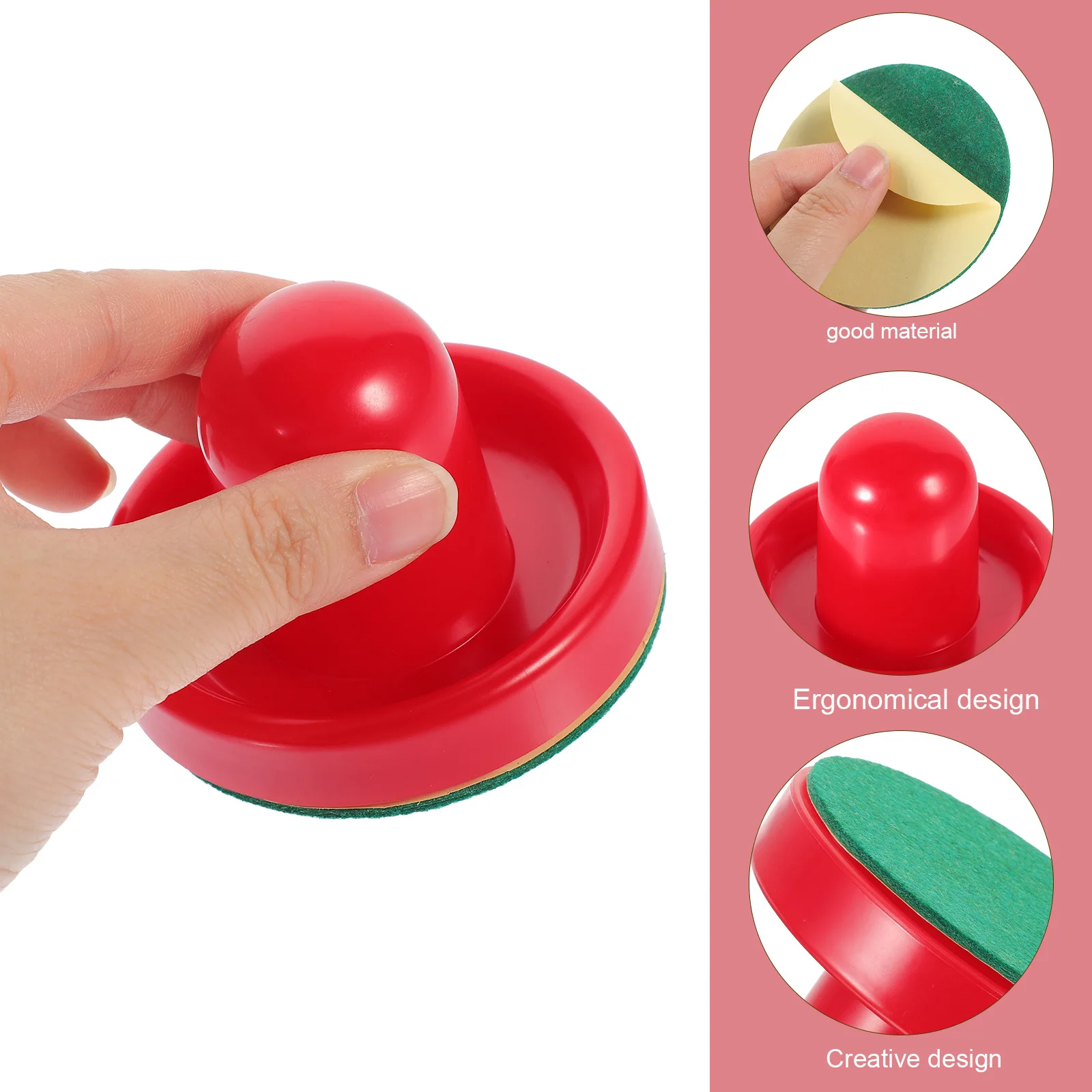 

16pcs 76Mm Air Hockey Pushers Pucks Replacement Ergonomic Paddles Sliders Table Accessories Equipment Kit Red Dark Blue