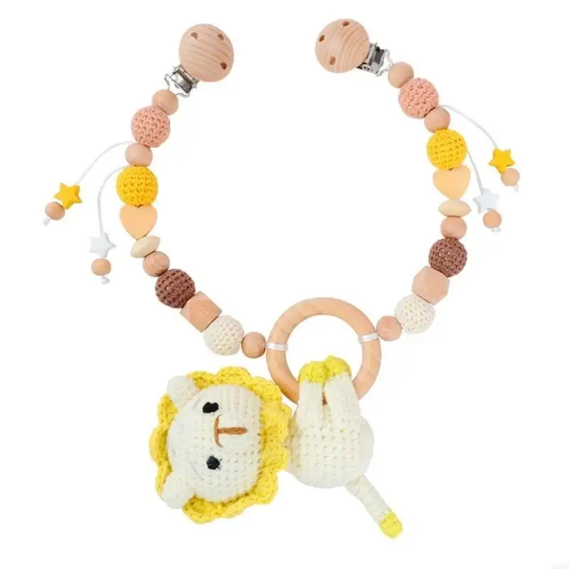  Babies Animal Knit Rattle Handmade Appease Toy Infant Educational Toy Photo Toy