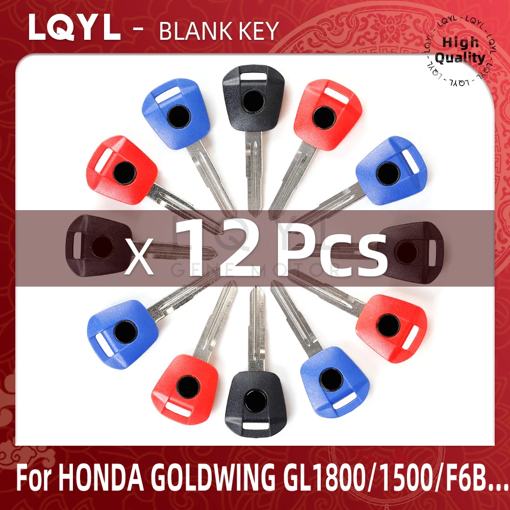 

12Pcs New Blank Key Motorcycle Replace Uncut Keys For HONDA GL1800 GL 1800C F6B GL1500 1500 1800