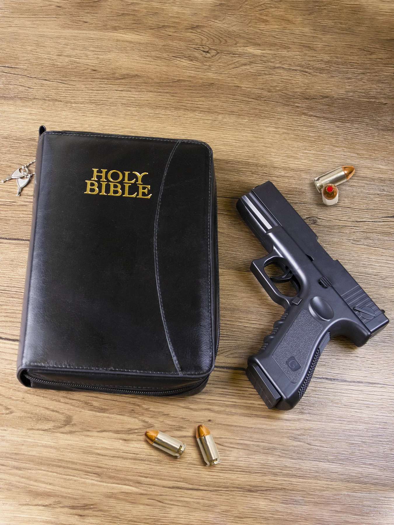 잠금 지퍼 소프트 권총 케이스: 성경과 유사한 은닉 휴대용 권총 홀스터 - 9mm 및 글록 권총용으로 설계됨 - 보관 썸네일 3