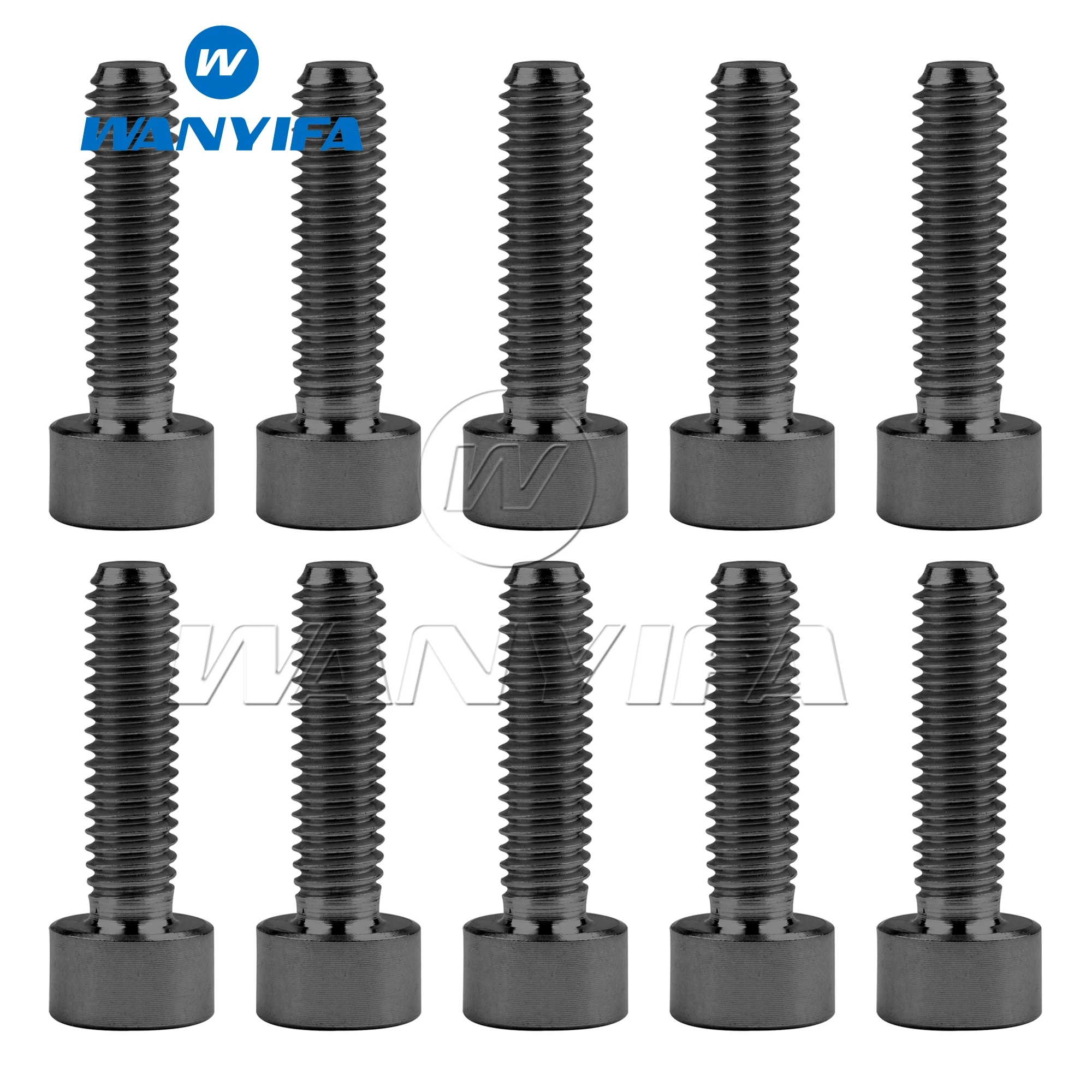 Wanyifa-tornillos de cabeza Allen para bicicleta, Perno de titanio M4, 10, 12, 15, 20mm, 4/10 piezas