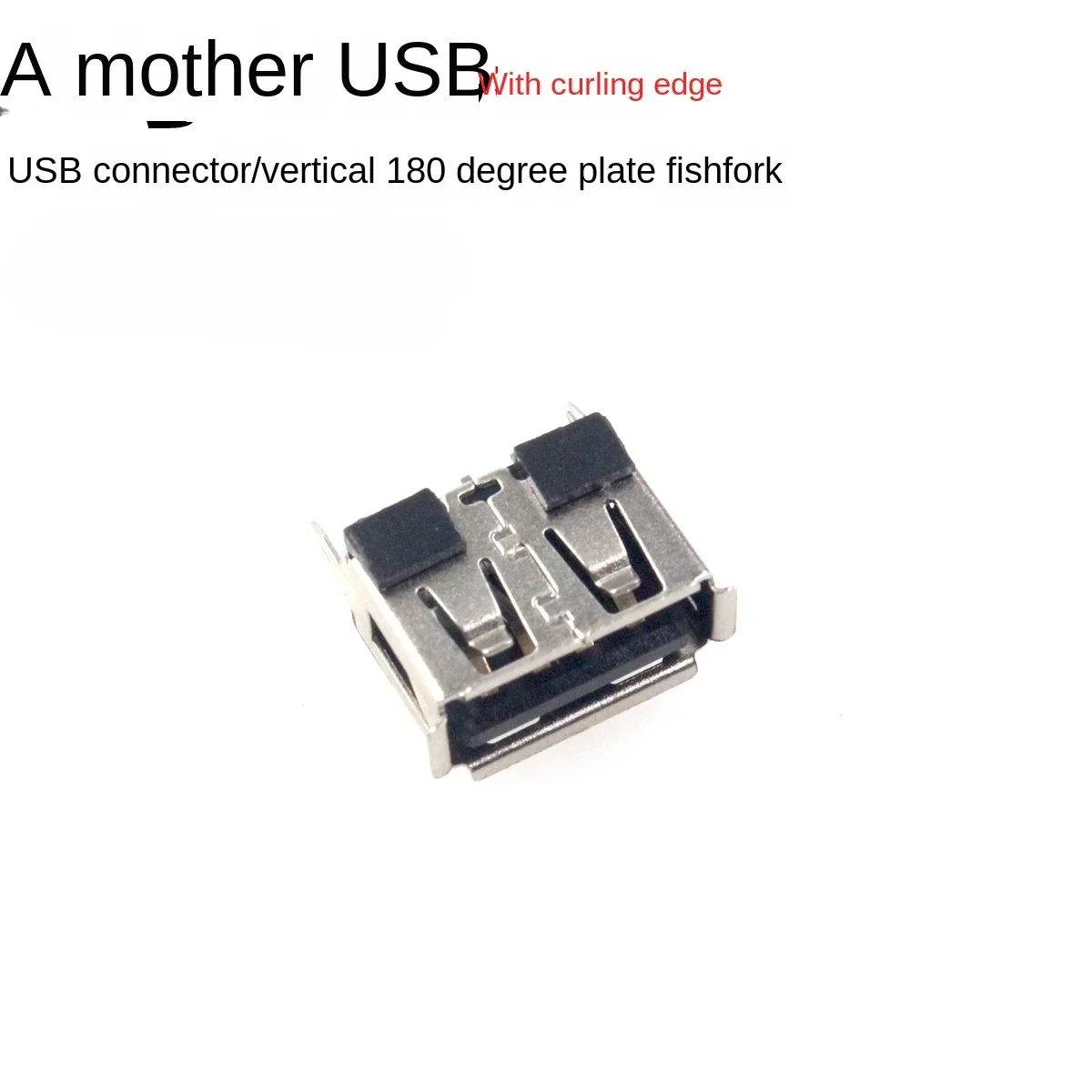 10Pcs/lot USB Type - A AF10.0 Female PCB Mount Socket Connector 4PIN SMT length: 10.0mm USB Connector