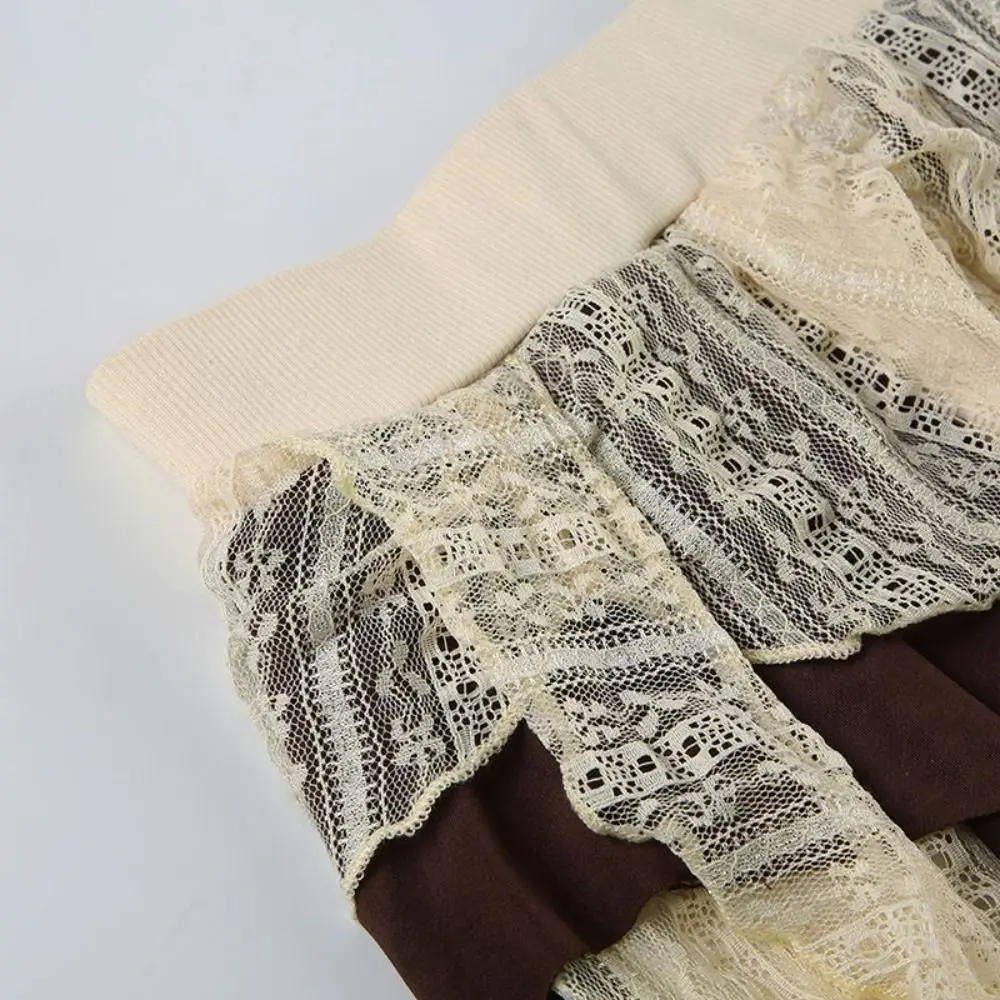 Minigonna corta per ragazze di fiore a rete Minigonna corta a vita alta multistrato con nappe Abito da torta Gonna irregolare con giunture con volant Ragazze