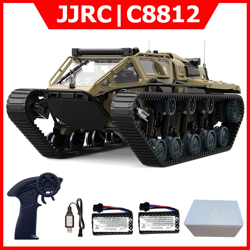 

JJRC C8812 Радиоуправляемый автомобиль, полномасштабный гусеничный танк, имитация 2,4G, автомобиль с дистанционным управлением, дрифт, светодиодный светильник, внедорожная радиоуправляемая игрушка в подарок