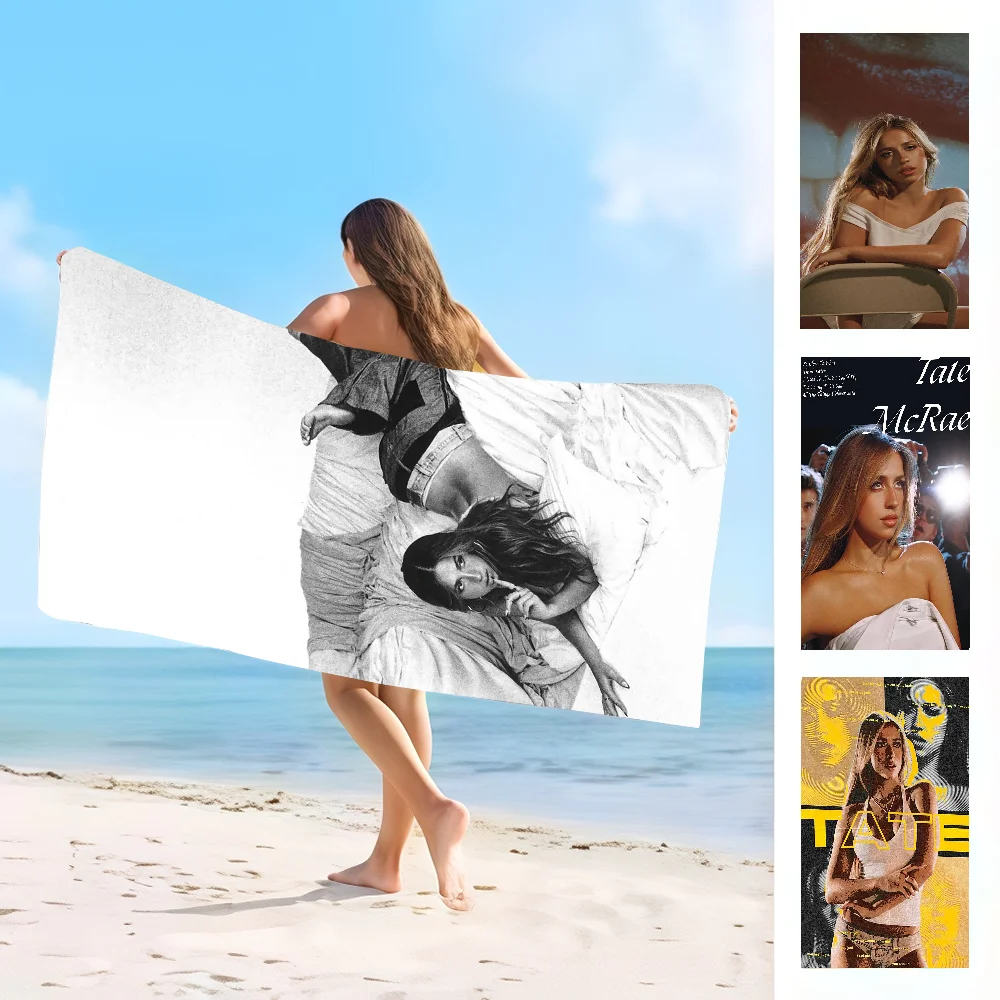 

Canadian singer tate mcrae Towel Absorbent microfiber beach towel，quick drying, for swimming, camping, yoga and outdoor beach