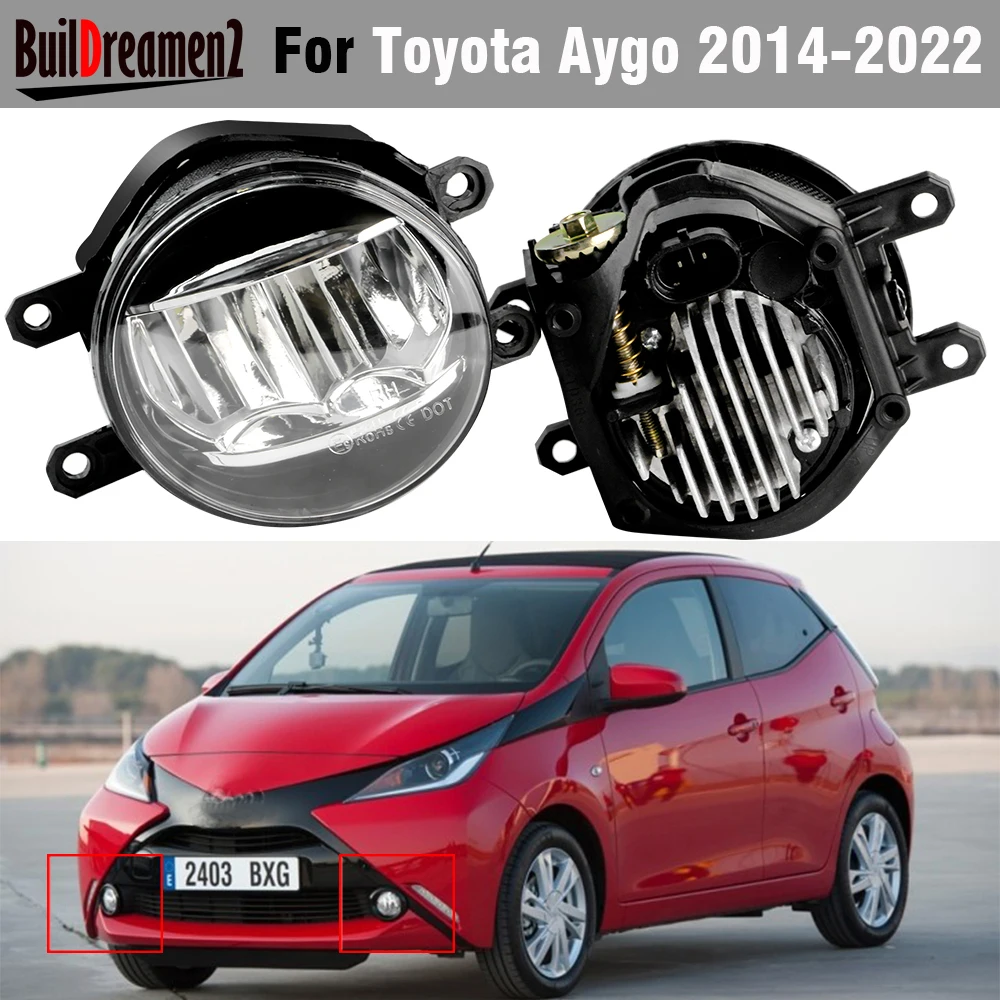 

2 Pcs 30W 6000LM Car Left + Right LED Fog Light Accessories DRL H11 For Toyota Aygo 2014 2015 2016 2017 2018 2019 2020 2021 2022