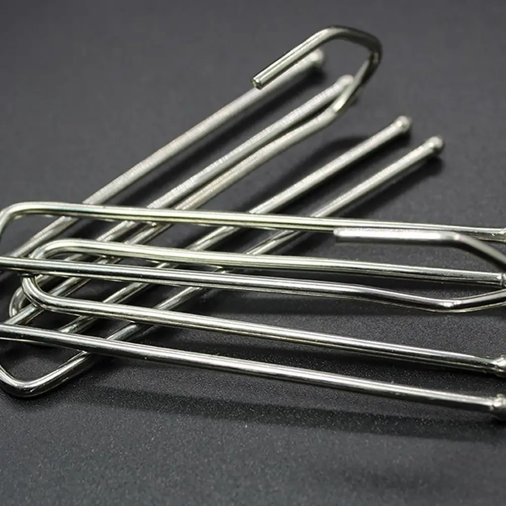 40pcs Stainless Steel 4-Prong Curtain Hooks – Rustproof, Adjustable Pleat Hanging Hooks for DIY Window Curtains