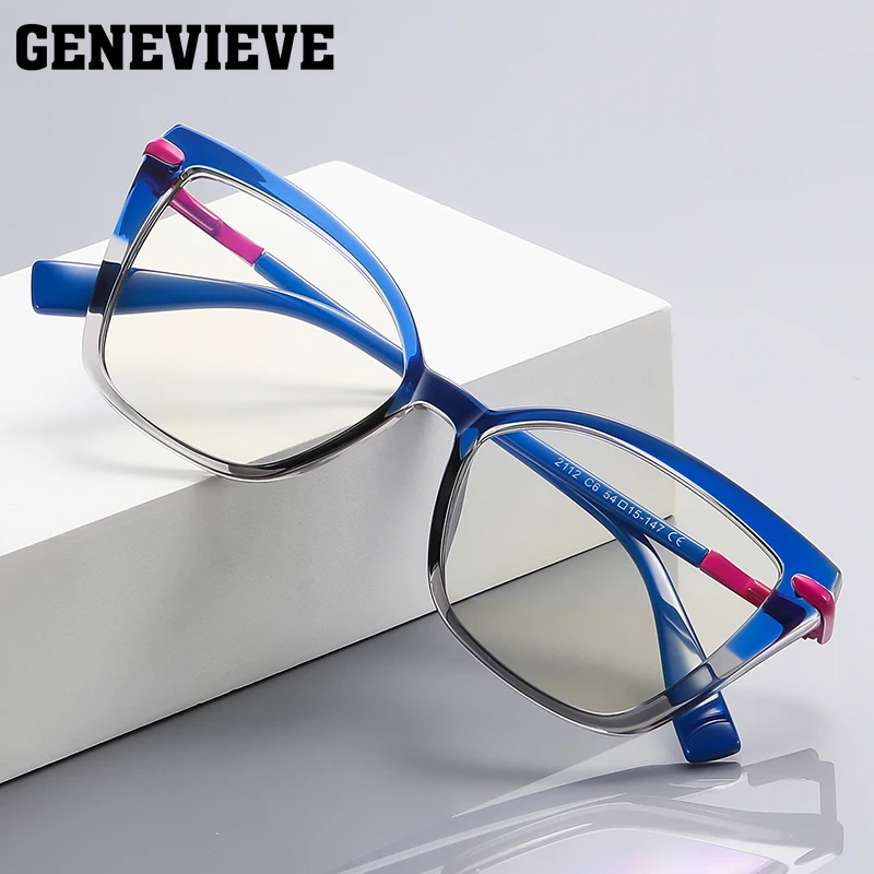 جنيف شخصية فراشة اللونية الضوء الأزرق قصر النظر نظارات التقدمية متعددة البؤر للتخصيص وصفة طبية PFD2112 #2