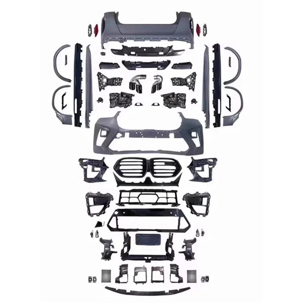 

Unpainted Car Surround For BMW X6 G06 2023 2024 Modified Front Rear Bumper Lip Grille Side Skirt Eyebrow Tail Throat
