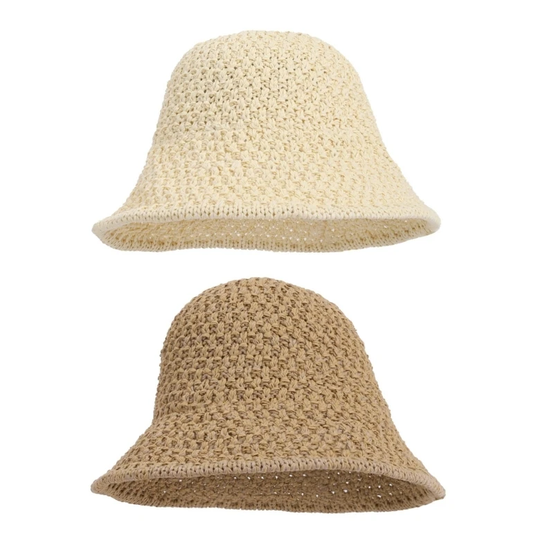 Stylish Crochet Sun Hat Floppy Cooling Headwear Fisherman Cap For Women Girl Y166