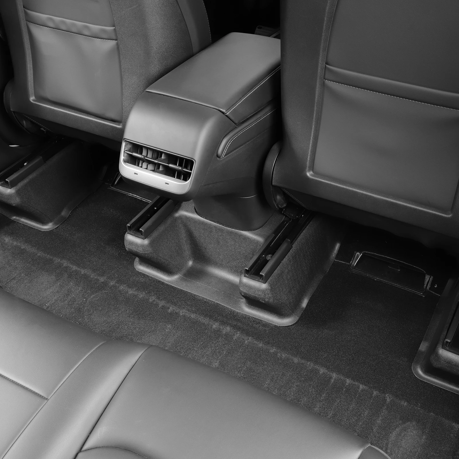 Full Set Felt Protective Covers Fit For Tesla Model YL Under Seat Slide Rail Corner Guards Rear Row Protection Panels