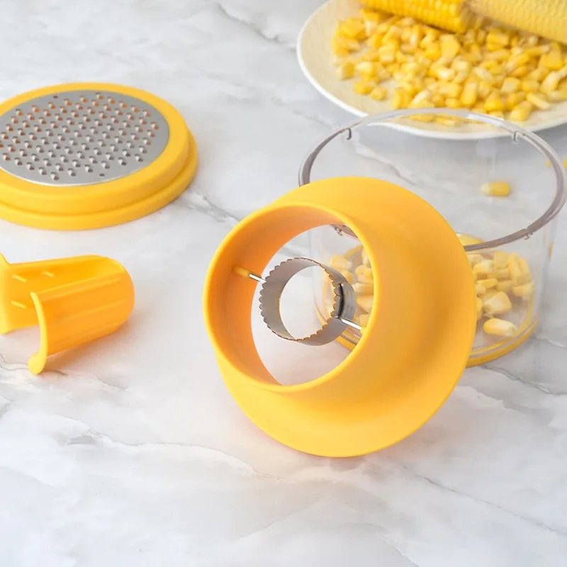 Household Stainless Steel Corn Stripping Tool Multifunctional Corn Kernel Separator Grinder Easy Use Kitchen Gadget Corn Peeler