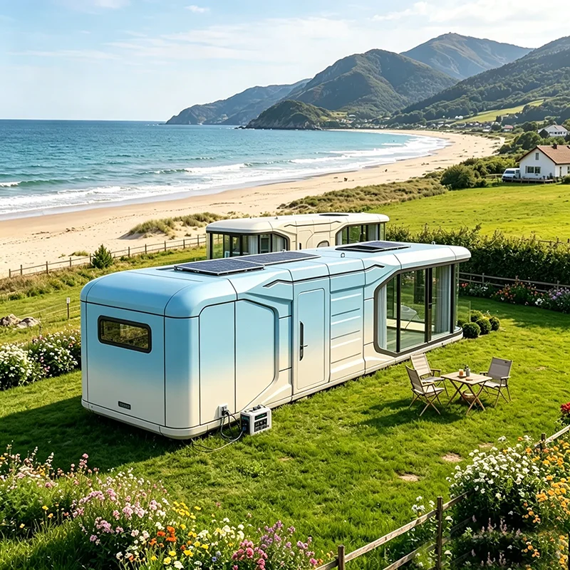 Compact Foldable Prefab Container House Mobile Tiny Apartment Windproof Insulated Modular Cabin For Single People Daily Living