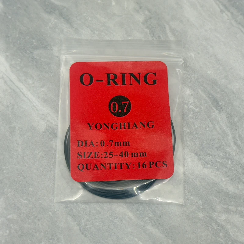 Watch Repair Tools1box Watch Case Rubber Waterproof O-Ring Watch Bottom Cover Gasket 0.5/0.6/0.7/0.8/0.9mm O-Ring Seal Gasket