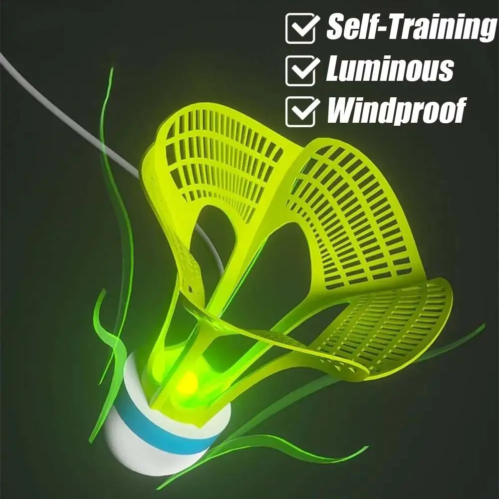 Nylon Windproof Badminton Super Resistant Luminous Fluorescent Shuttlecocks Badminton Accessories Luminous Badminton Sports