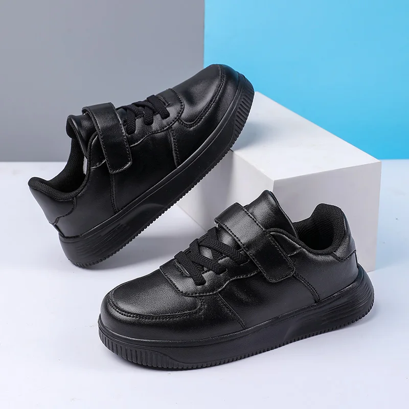 2025 أحذية رياضية للأطفال ربيع/خريف جديد بنين بنات أحذية رياضية أحذية رسمية عادية جلدية لينة سوليد الأطفال خفيفة ومريحة #3