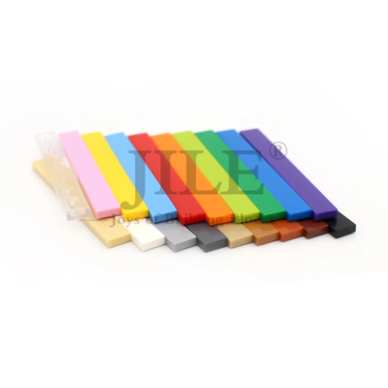 50pcs MOC 4162 Accessories Flat Tile 1x8 Light Panel Brick Parts Kit Building Blocks City Accessory Educational Toy