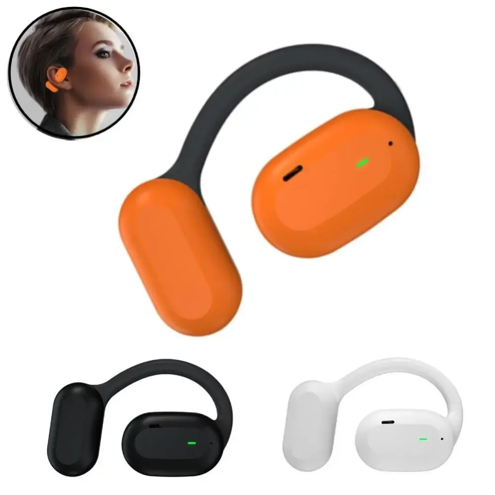 

Bluetooth Bone Conduction Headphones with MIC Noise Reduction Ear Headset Not In The Ear Open Ear Wireless Earphone