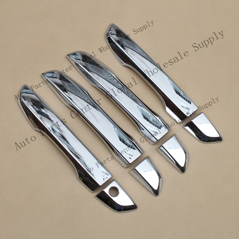 L+ Chrome Door Handle Lid Moulding Cover Trim Parts For Honda Civic 10th 2016-2021