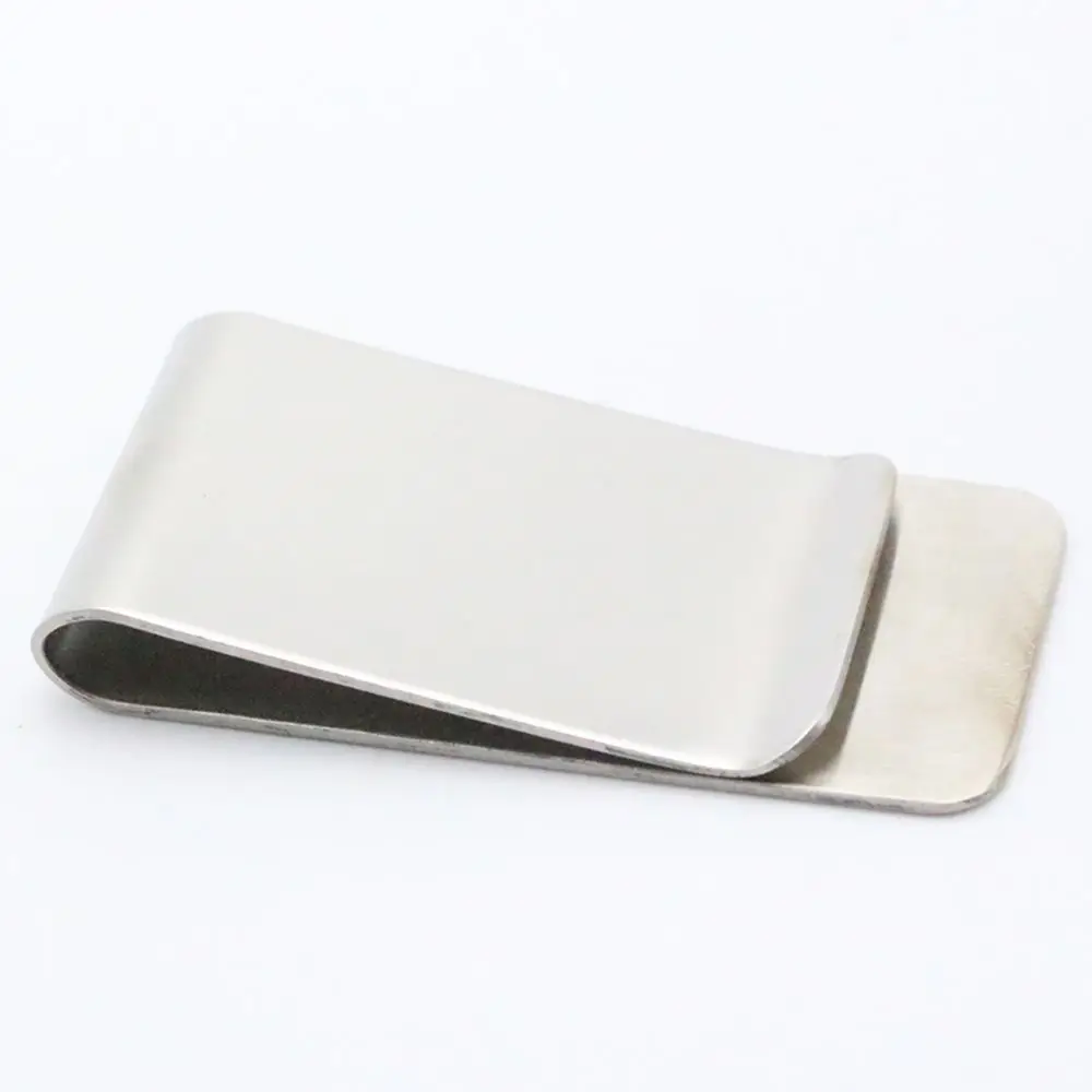 Metal Stainless Steel Money Clips Folder Stripe Print Silver Cash Clamp Holder Wallet Slim Card ID Money Clips Men Women