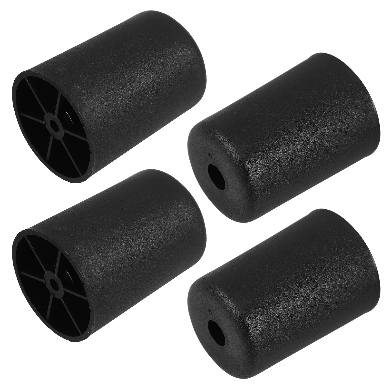 4 قطعة 7.8 سنتيمتر الأسود البلاستيك أرجل الأريكة استبدال أقدام أثاث مدبب لطاولات خزائن مقاعد قابل للتعديل التسوية يدعم #3