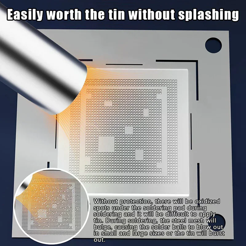 

1/3 шт. взрывозащищенная сетка для пайки (без брызг) для материнских плат телефонов и процессоров, предотвращающая деформацию при пайке