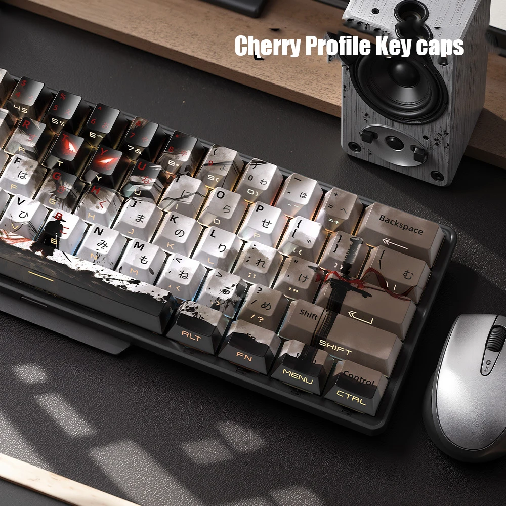 129keys Anime Japanese PBT Keycaps Personalise Cherry Profile Key caps For Mechanical Keyboard Sublimation KEYBOARD KEYCAP