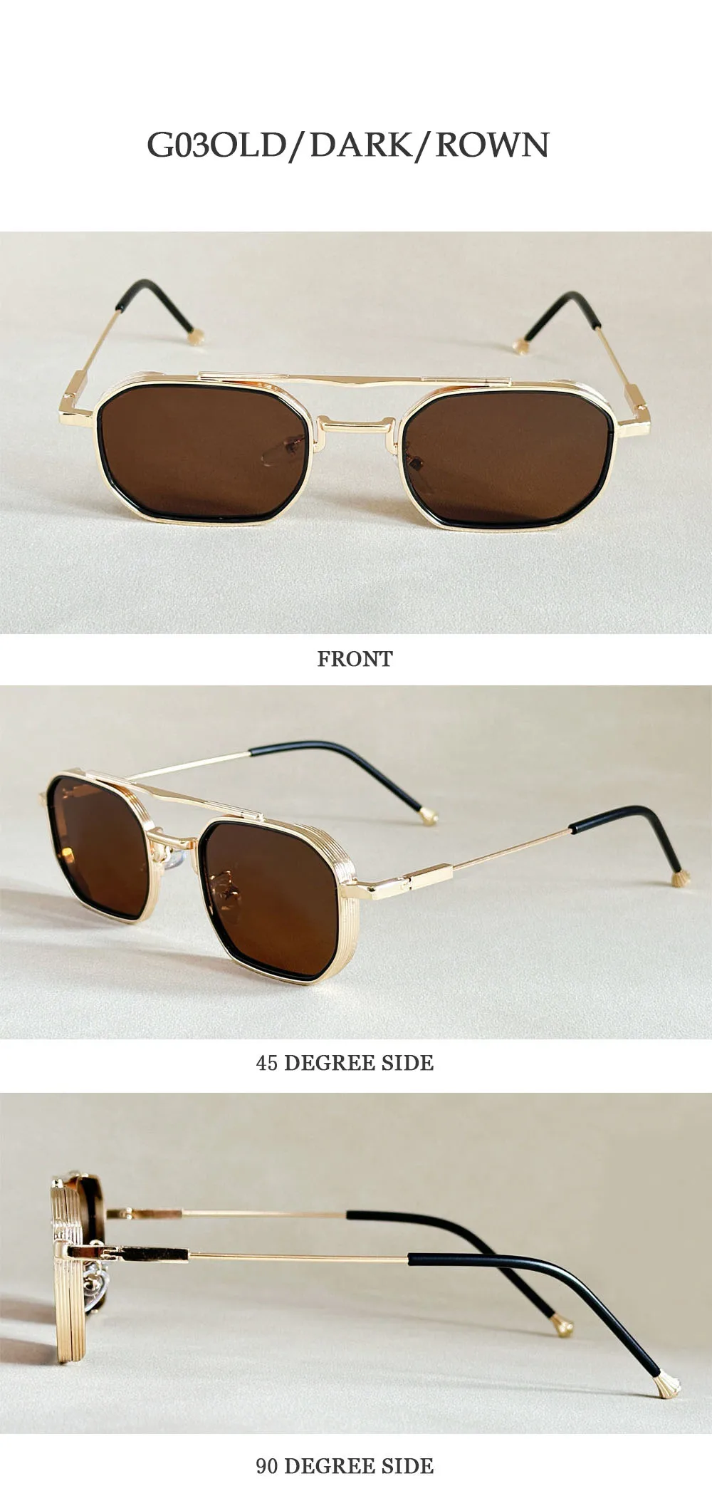 Fashion Square Sunglasses Women Trendy Vintage Glasses Luxury Sunglass Men Dropshipping Lunette Soleil Femme Zonnebrillen Dames – Detail 20