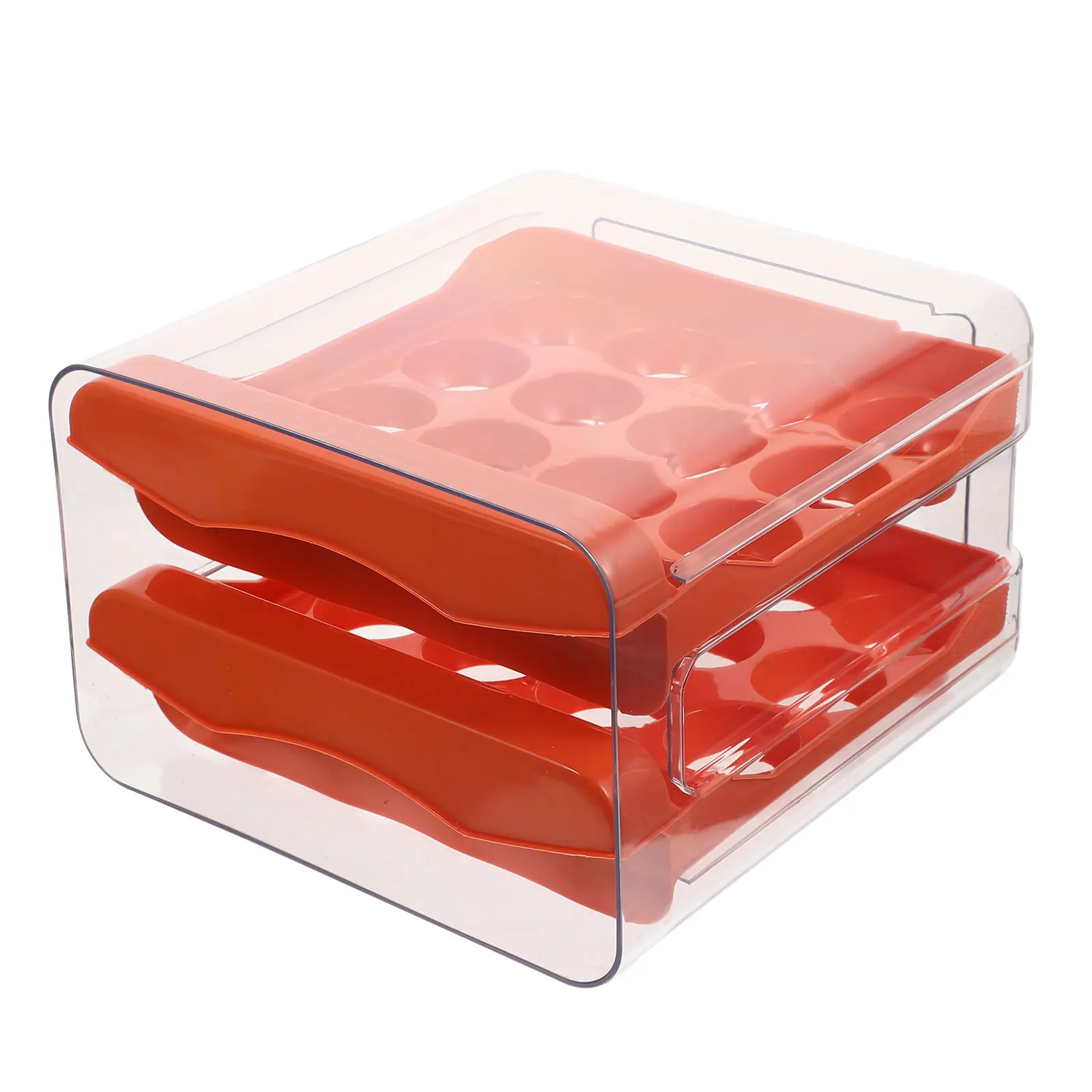 

Egg Carton Fresh Holder Storage Container Countertop Organizers and Containers Refrigerator Stackable Tray Drawer