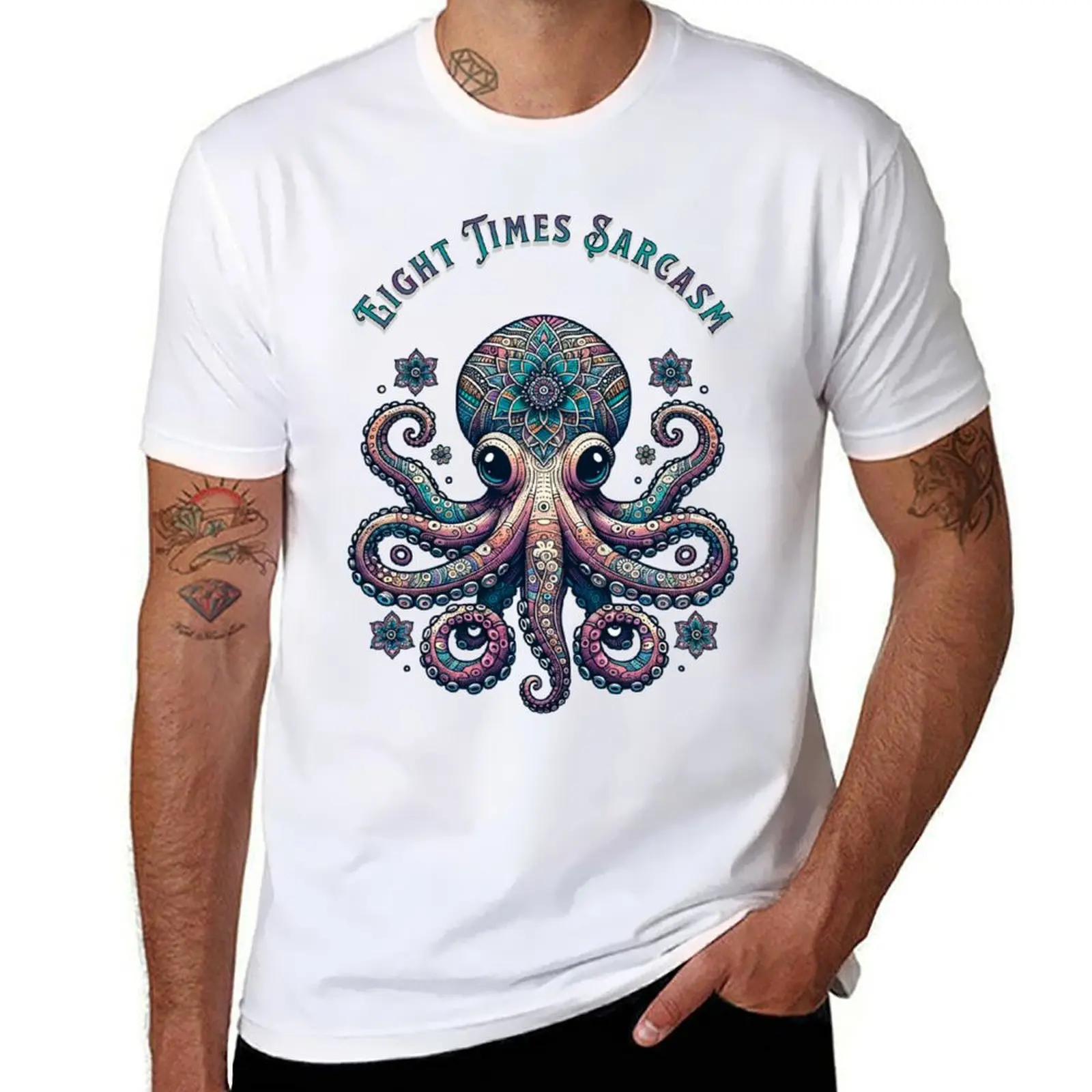 

Mandala Octopus Eight Times Sarcasm T-Shirt funny t shirts man t shirts with prints T-Shirt
