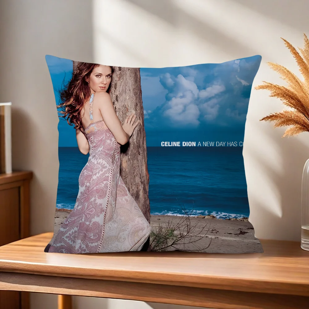 C-Celine D-Dion Kissenbezug Kissenhülle für Zuhause, Sofa, Wohnzimmer, Büro, Café, Auto. – Detail 3