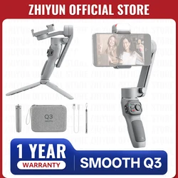 ZHIYUN Official SMOOTH Q3 Gimbal Smartphone 3-Axis Phone Gimbals Portable Stabilizer for iPhone 14 pro max/Xiaomi/Huawei