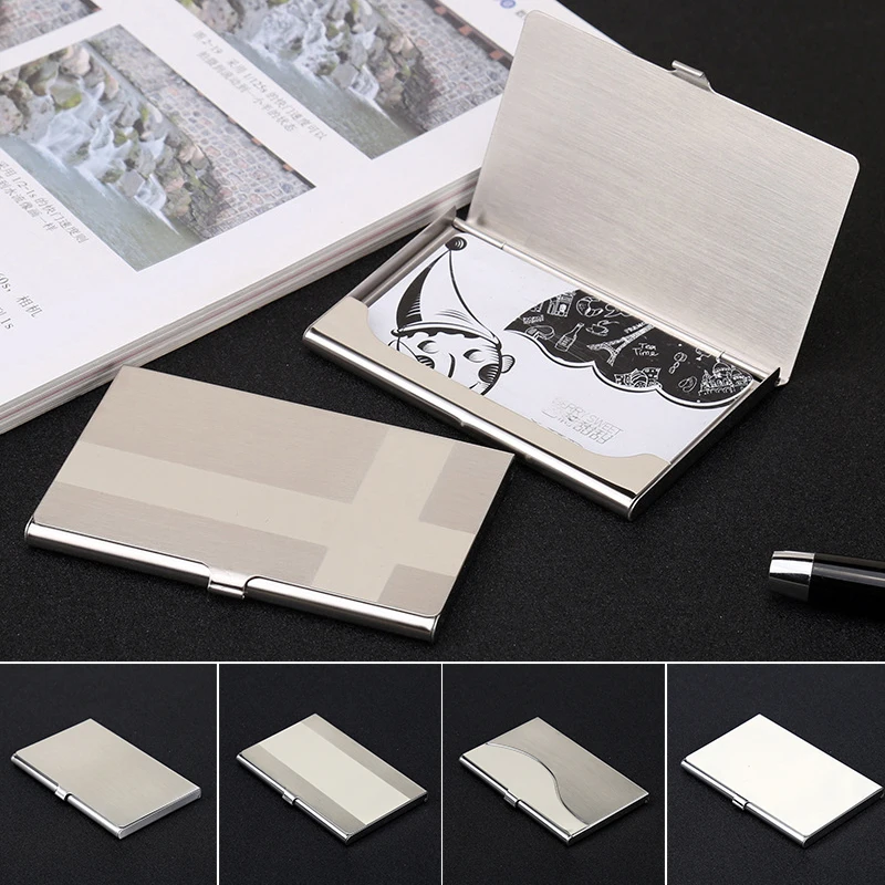 Business Card Case ID Case Credit Card Box Name Card Holder Business Card Holder Classic Business Stainless Steel Slim Pocket
