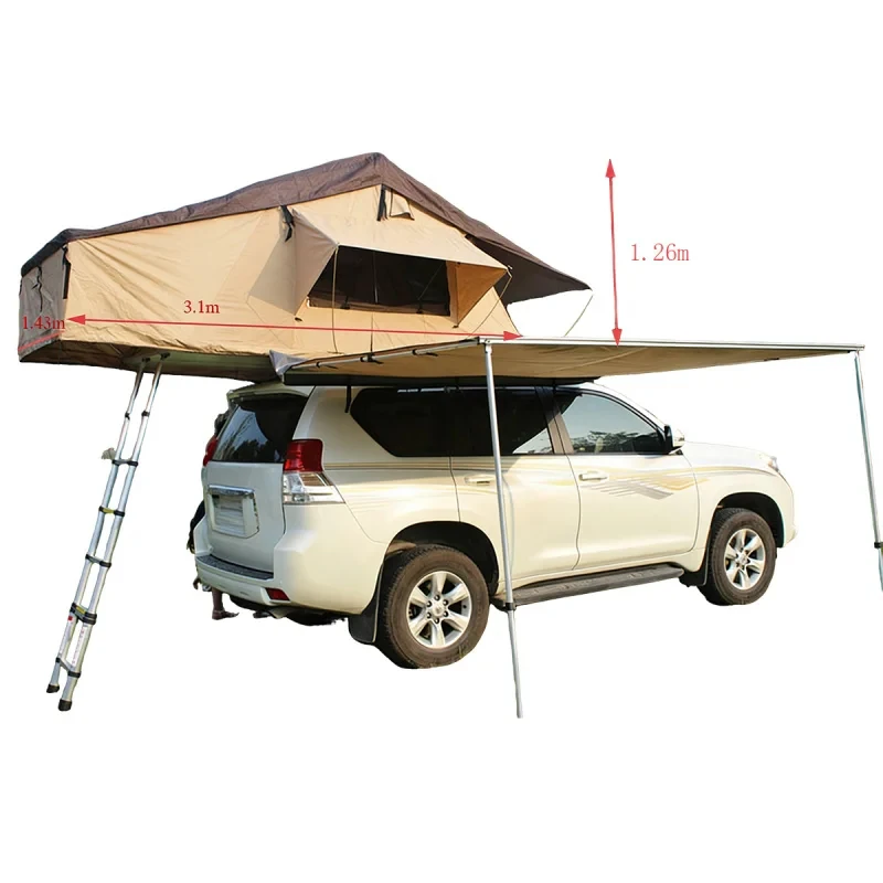 Hot Selling ized Soft Camping Car Roof Top With Travel Cover Folding Rooftop Tent High Quality