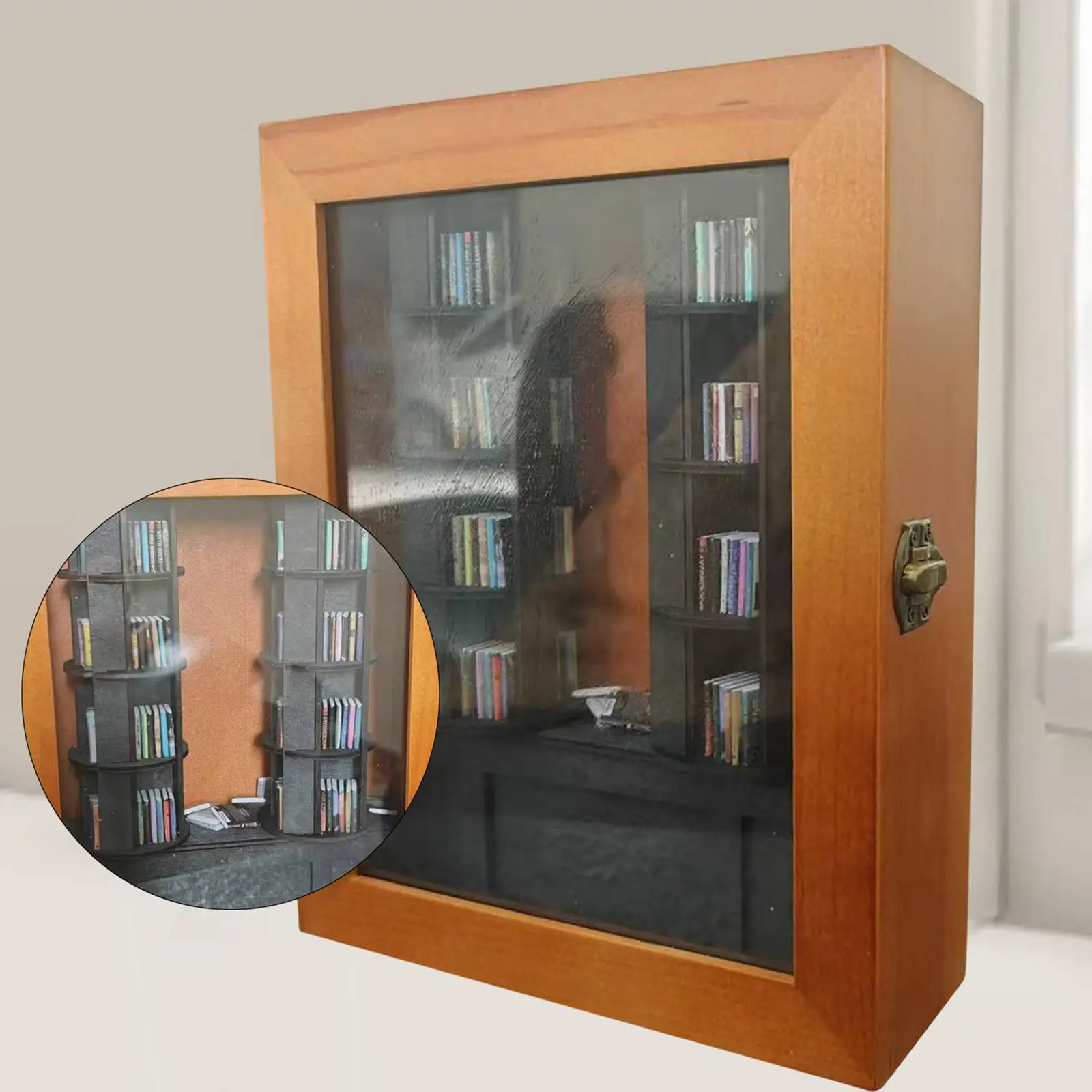 

Bookshelf Statue Gift Decorative Sculpture for Living Room Office Tabletop