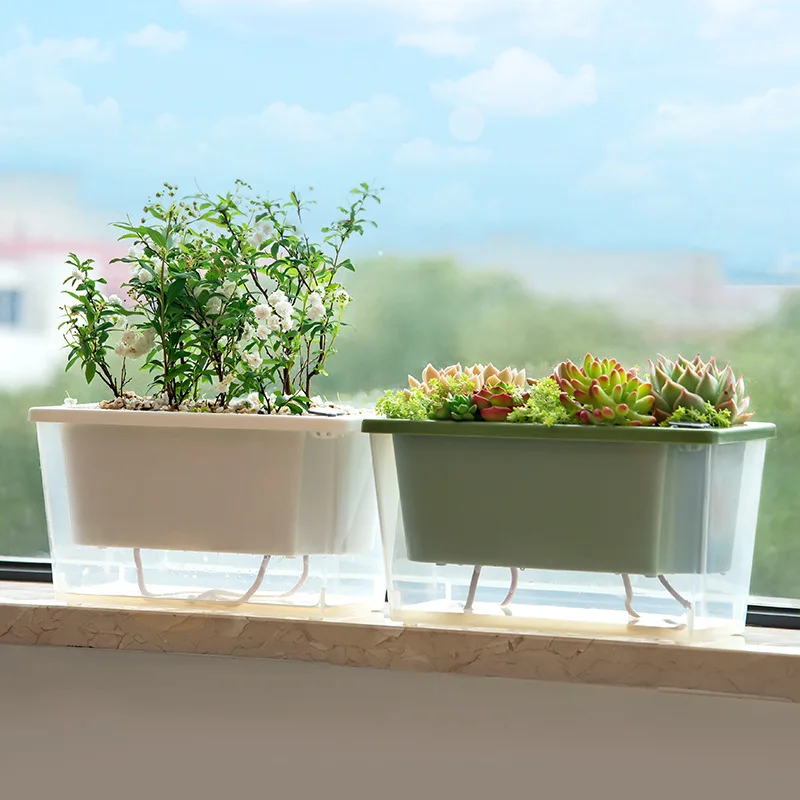 

Самополивный цветочный горшок, ленивый цветочный горшок, автоматический водопоглощающий цветочный горшок, двухслойный пластиковый балконный горшок