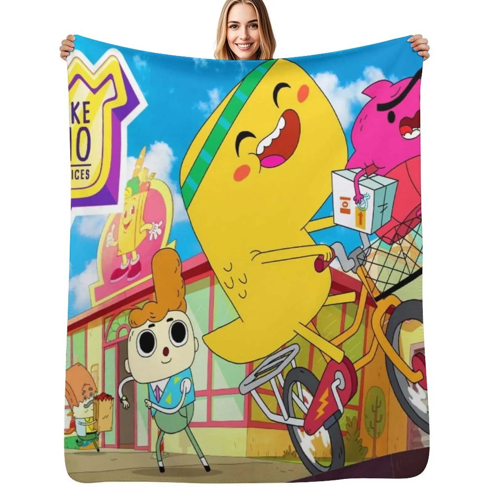 Cupcake & Dino - General Services cupcake and din Throw Blanket Soft Home Decor Blanket for Couch Bedroom