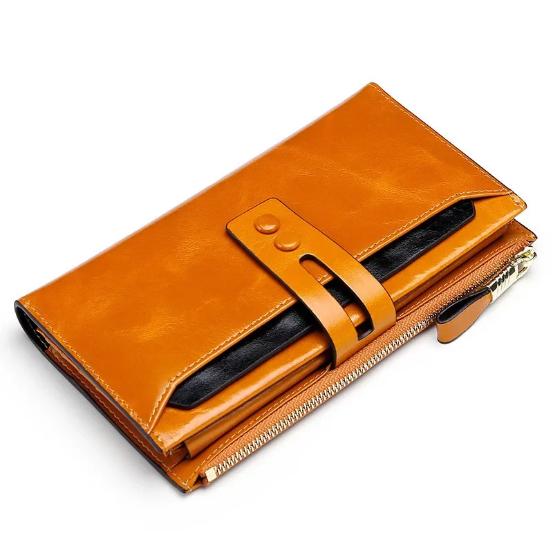 Fashion Women Leather Wallets Female Wallet Genuine Leather  Ladies Purse Hasp Women Purses Long Card Holder Cartera Mujer