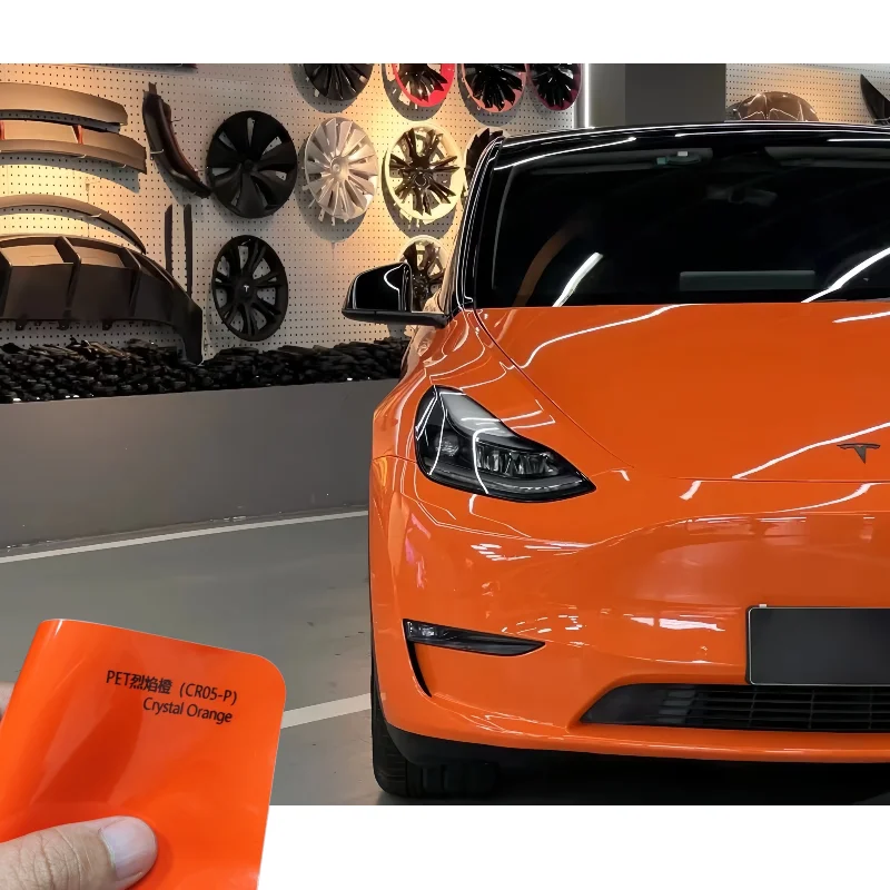

3M PPF PET Crystal Orange Автомобильная виниловая пленка Высокоглянцевая воздушная пленка Неслойное самовосстанавливающееся нанокерамическое покрытие Устойчивость к ультрафиолетовому излучению