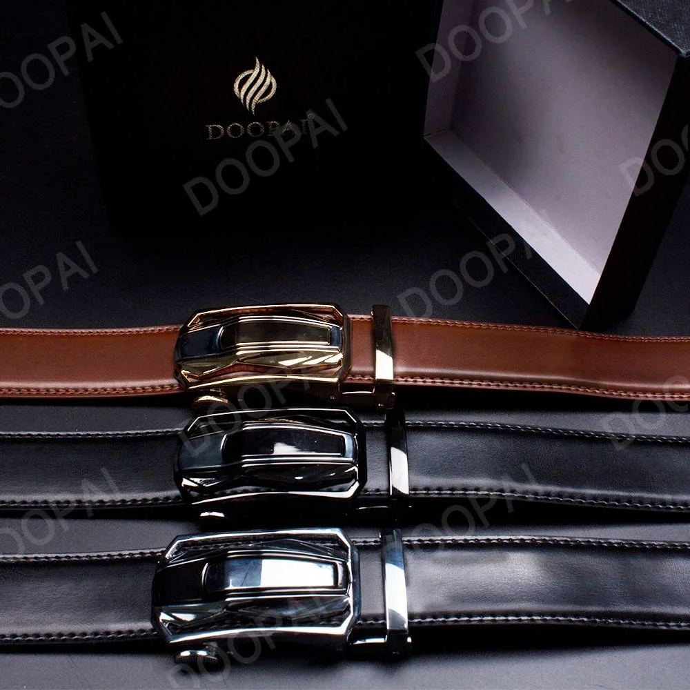 Männer Gürtel Aus Echtem Leder Kuh Strap Automatische Gürtel Sport Auto Marke Mode Automatische Schnalle Hüftgurt Schwarz Männlich Gürtel für Männer – Detail 9