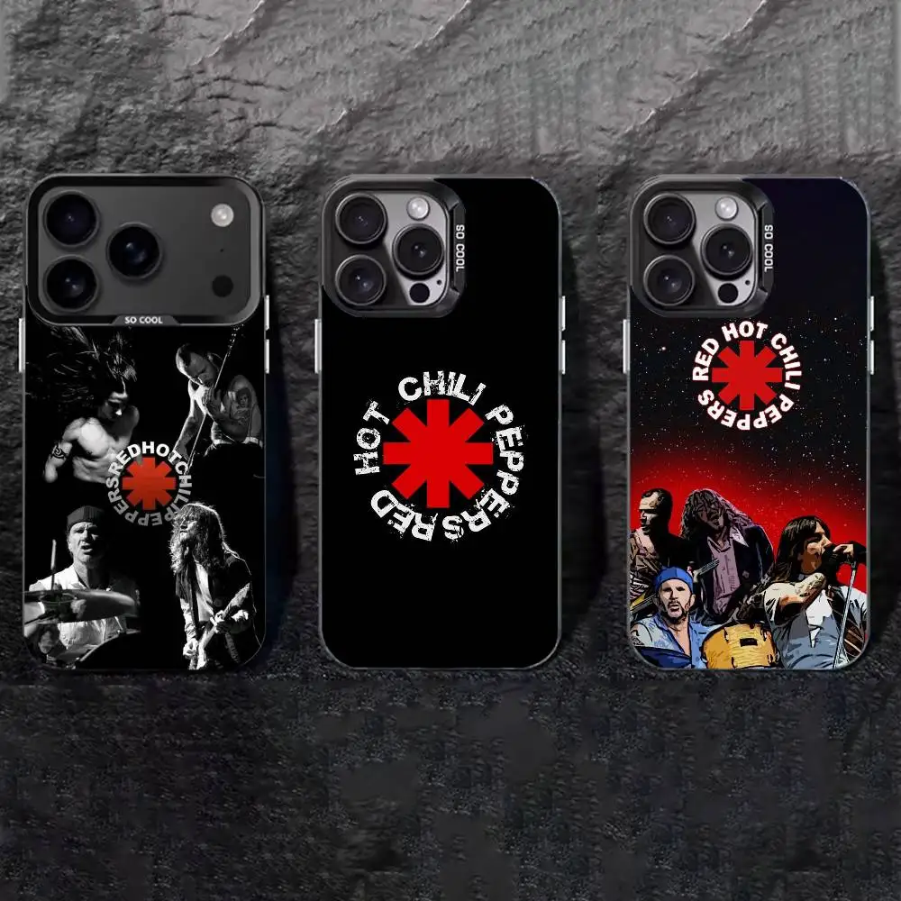 

Red Hot C-Chili Peppers Band Phone Case For iPhone 17,16,15,14,13,12,11 Plus,Pro Max,XS,Colored silver phone case