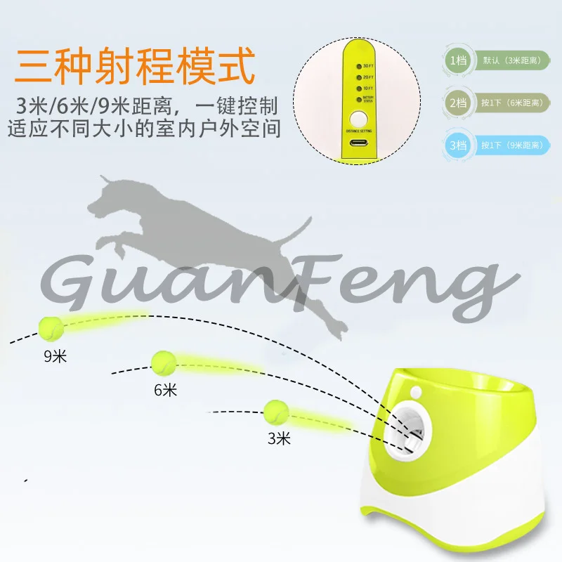 Automatic Pet Tennis Ball Launcher Outdoor Elastic Dog Ball Throwing Machine Interactive Dog Walking Toy