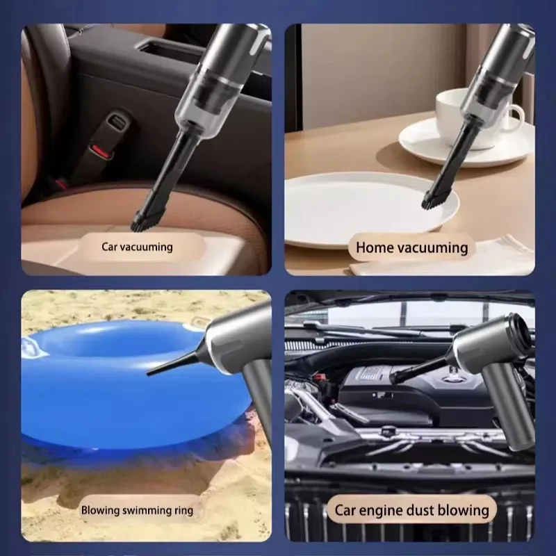 Xiaomi 9890000 Pa-aspiradora de coche 4 en 1, potente máquina de limpieza para electrodomésticos, aspiradora portátil inalámbrica