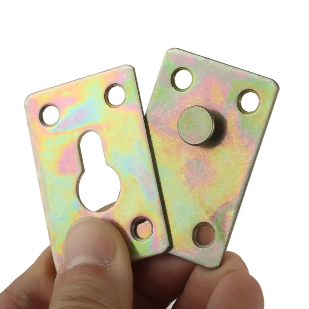 Metal Flush Mount Bracket Wall Mount Bracket Concealed Interlocking Bracket Iron with Screws Furniture Connector Picture Frame