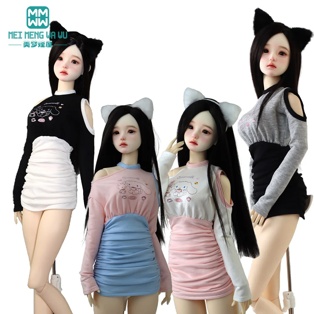 Fits 1/3 1/4 BJD Doll Clothes Fashion strapless slimming wrap dress Girl Gift