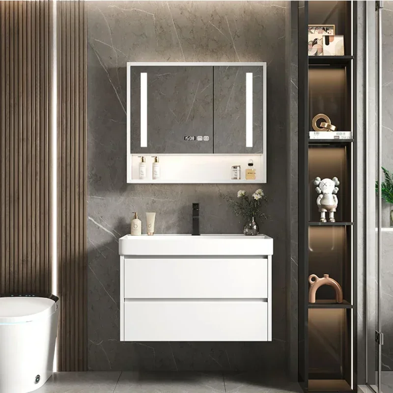 

laundry cabinet Storage Closed Toilet Cabinet Sink Base Open Cabinets Luxury Space Saving Double Washbasin Bathroom Cabinet