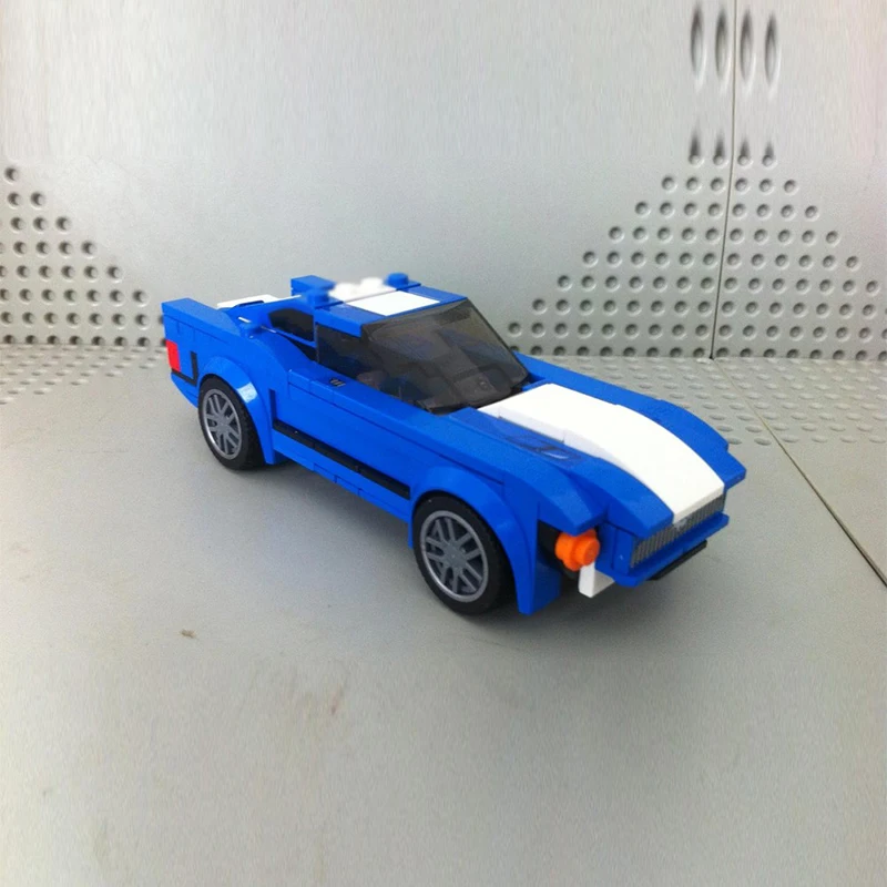 City Car Model MOC Building Bricks American Fastback Sports Car Modular Technology Children Holiday Gifts Assemble Toys Suit
