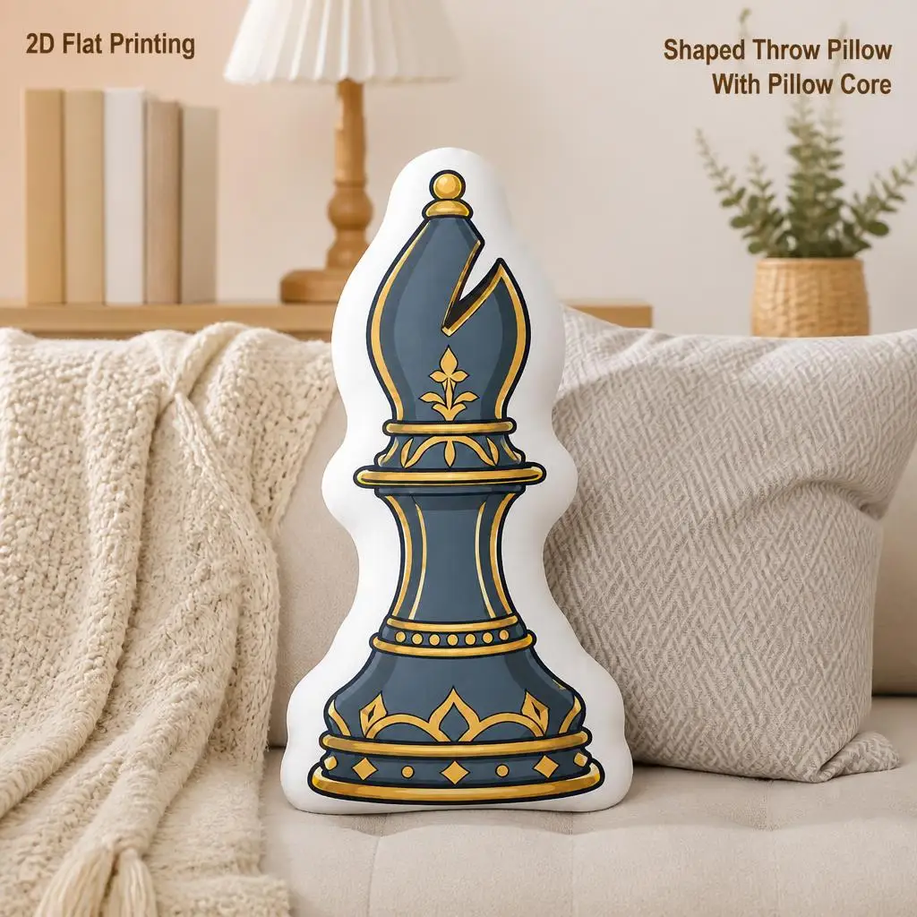 Tall Bishop Chess Players Gift Plush Pillow Cushion Irregular Stuffed Throw Pillow Home Decor Gift Sofa Bed Home