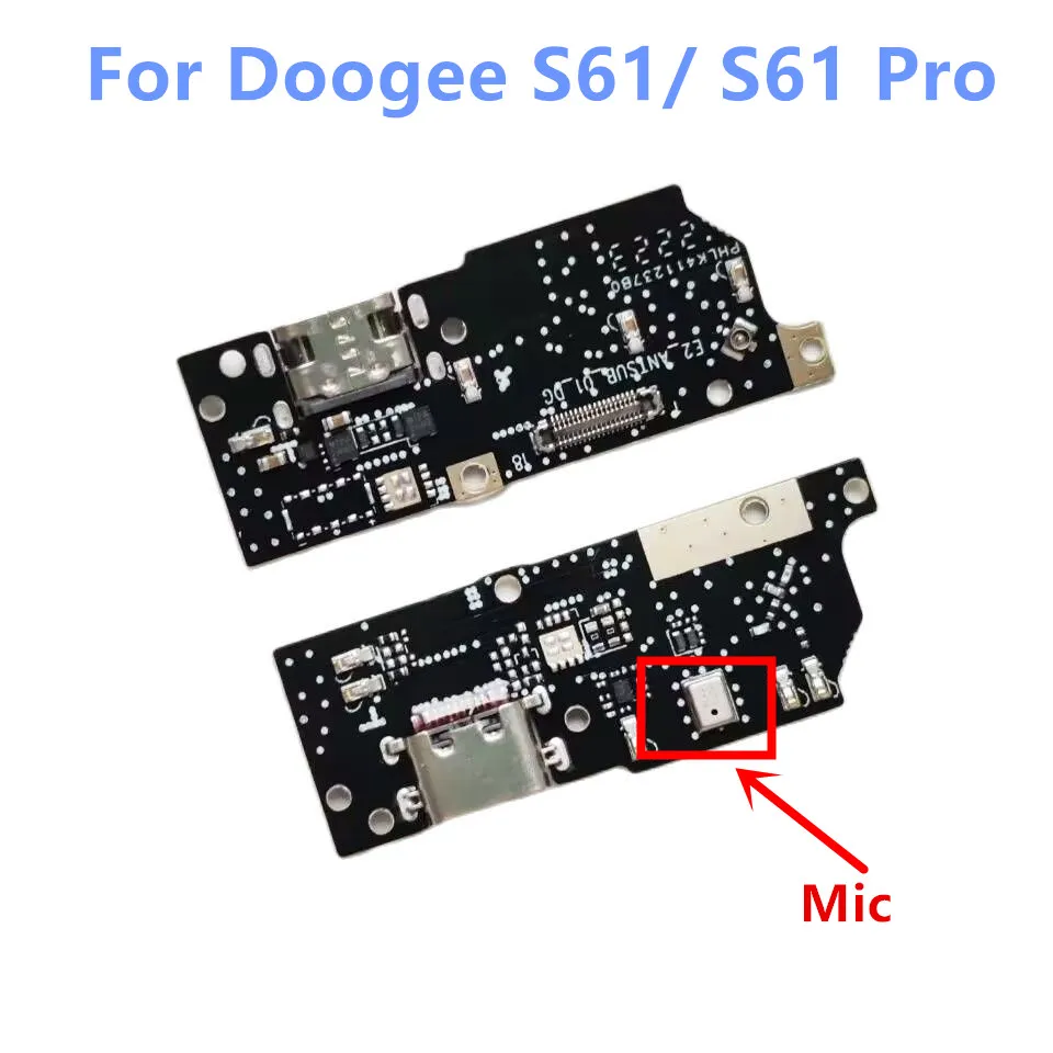 

New For Doogee S61/ S61 Pro 6.0inch Cell Phone USB Board Charger Charge Plug Replace Controller Charging+Microphone MIC FPC