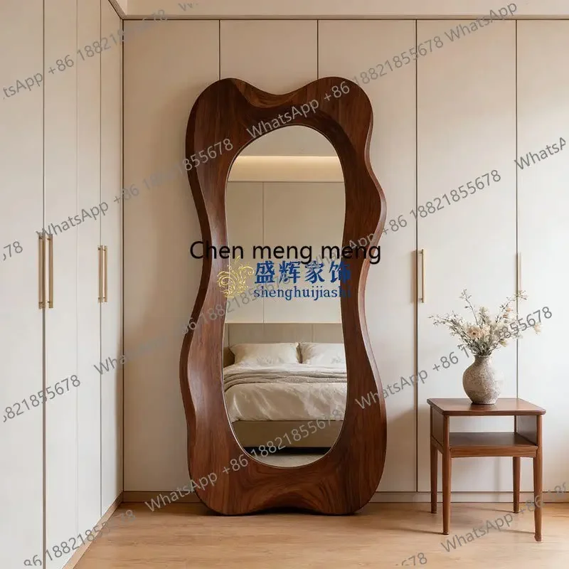 R Medieval retro style full-length mirror, living room, bedroom wall-mounted French retro, cloakroom fitting mirror